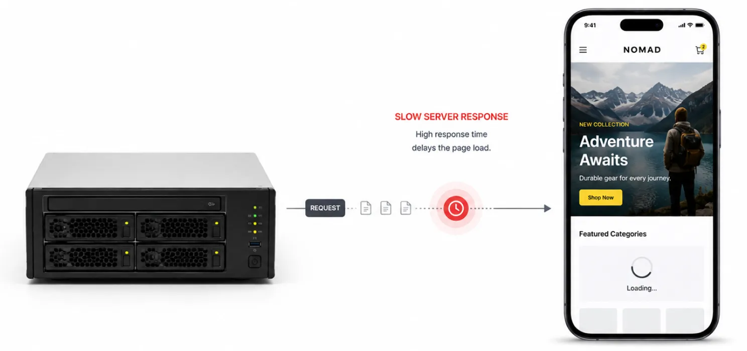 Reason 5 Slow server response time makes mobile worse
