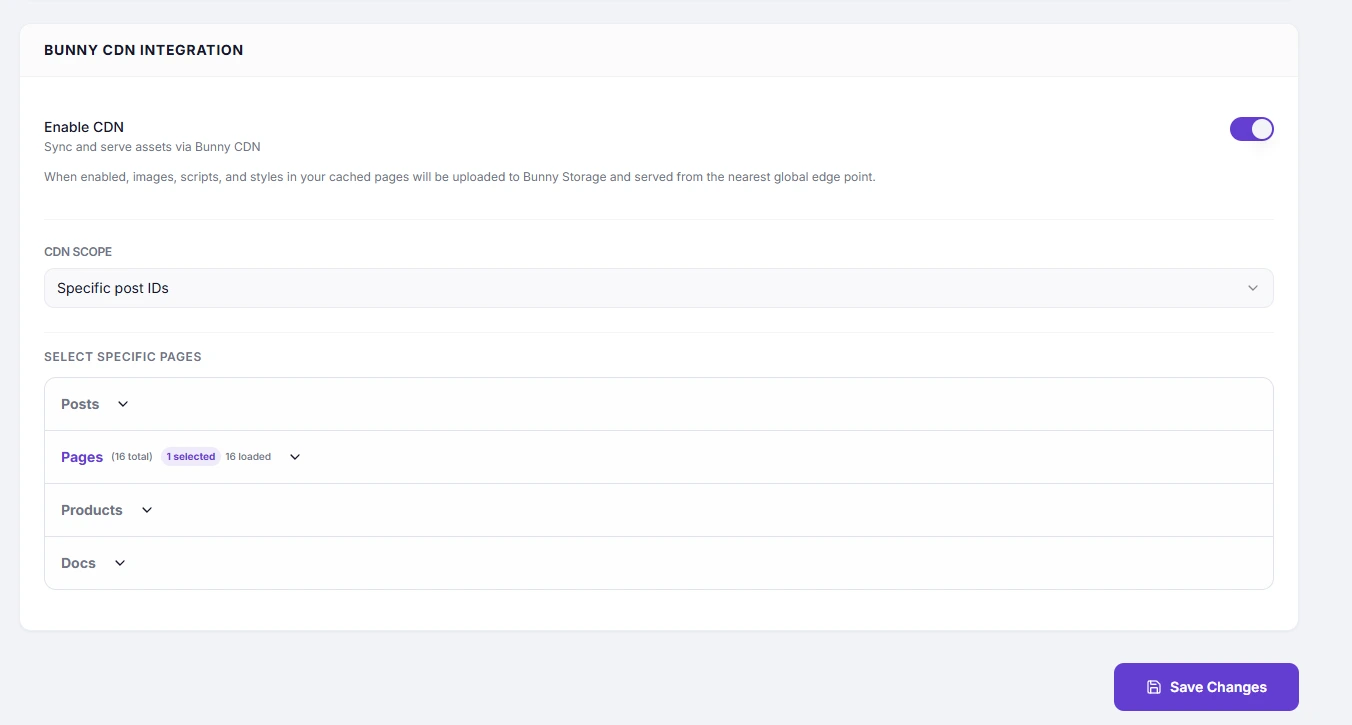 CDN Integration