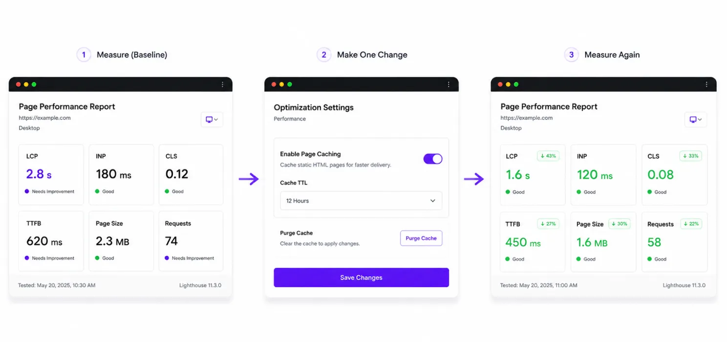 Measure your website before changing anything
