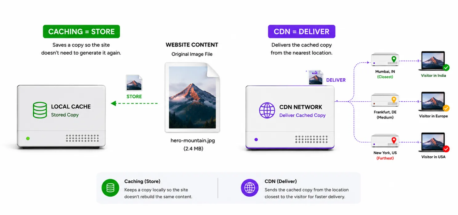 CDN vs Caching 