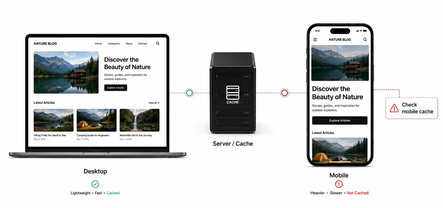 Make sure caching actually applies to mobile visitors too