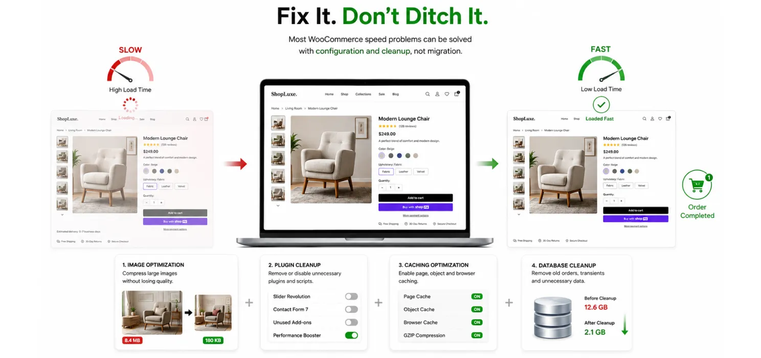 Whats usually slowing a WooCommerce store down specifically