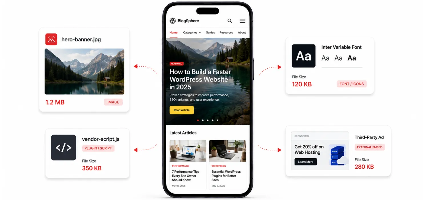 Why WordPress sites tend to struggle with this specifically on mobile