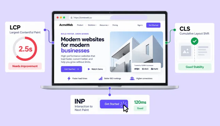 LCP, INP & CLS Explained: The Fastest Way to Fix All Three This Month