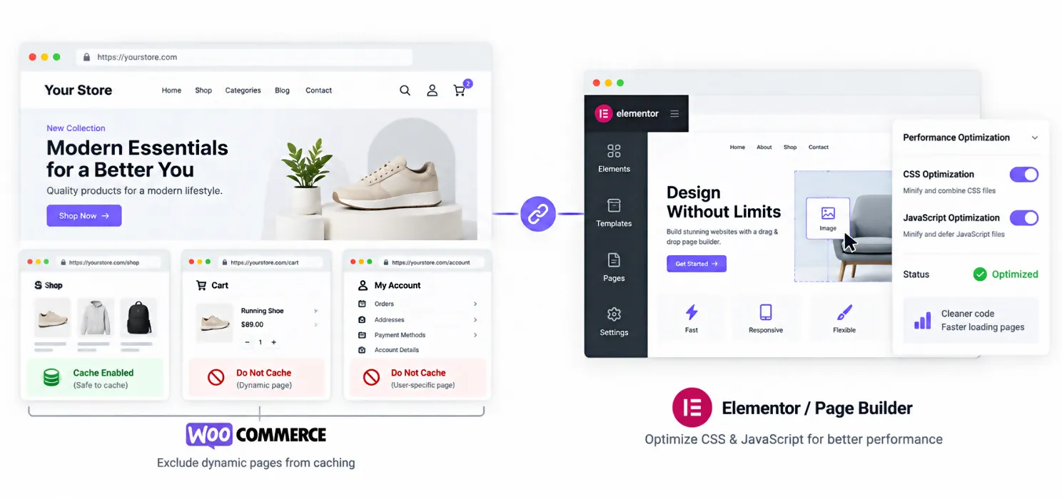 What is the best cache plugin for WordPress if youre using WooCommerce or a page builder