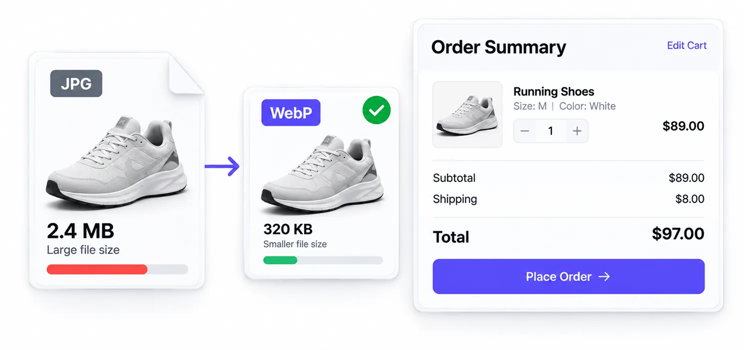 Compress and convert images to WebP