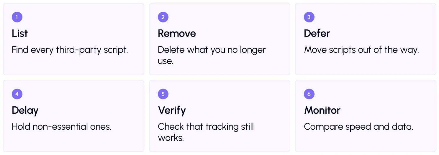 How to defer third-party scripts - 6 steps