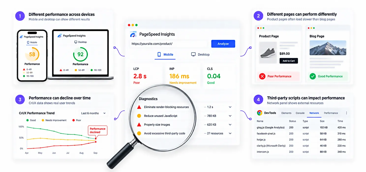 What should you look for beyond the raw scores
