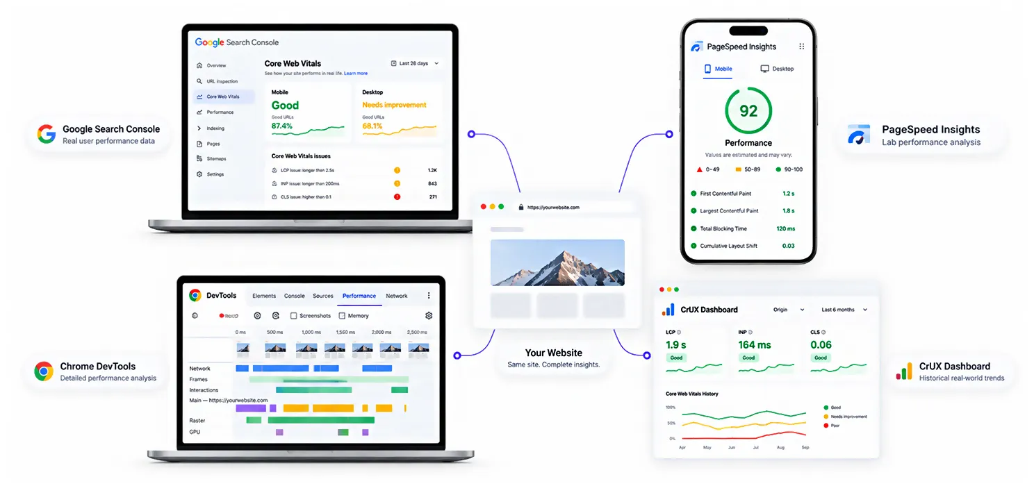What tools do you need for a WordPress Core Web Vitals audit